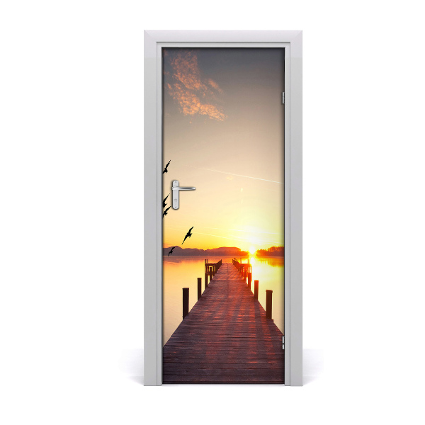 Selbstklebendes wandbild an der wand Sunset pier