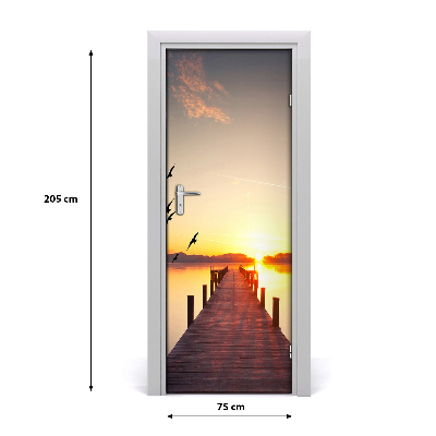 Selbstklebendes wandbild an der wand Sunset pier