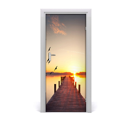 Selbstklebendes wandbild an der wand Sunset pier