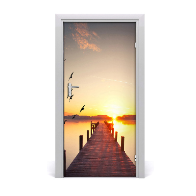 Selbstklebendes wandbild an der wand Sunset pier