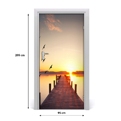 Selbstklebendes wandbild an der wand Sunset pier