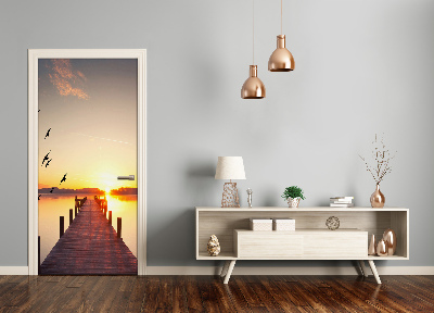 Selbstklebendes wandbild an der wand Sunset pier