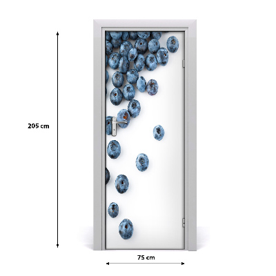 Selbstklebender aufkleber an der tür Blaubeeren