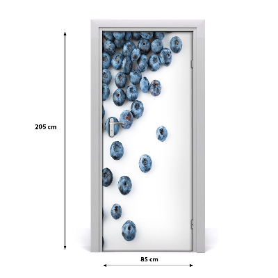 Selbstklebender aufkleber an der tür Blaubeeren