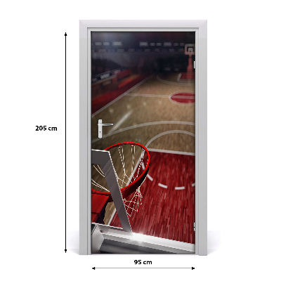 Selbstklebendes wandbild an der wand Basketball-spielplatz