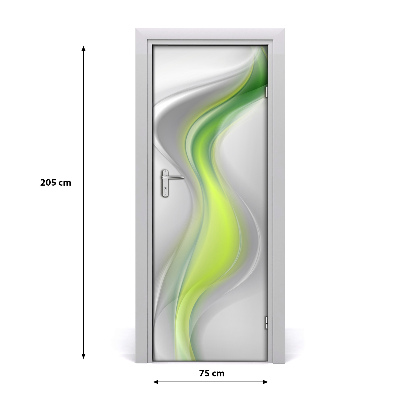 Selbstklebender aufkleber an der tür Abstrakte wellen