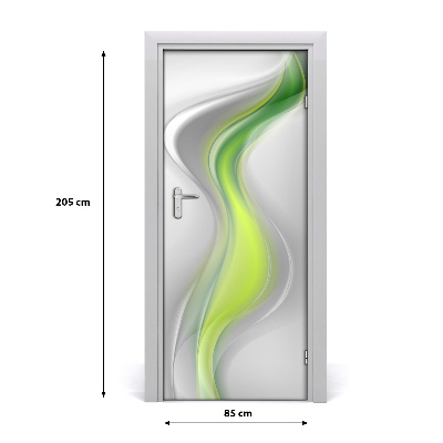 Selbstklebender aufkleber an der tür Abstrakte wellen