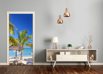 Selbstklebendes wandbild an der wand Tropischer strand