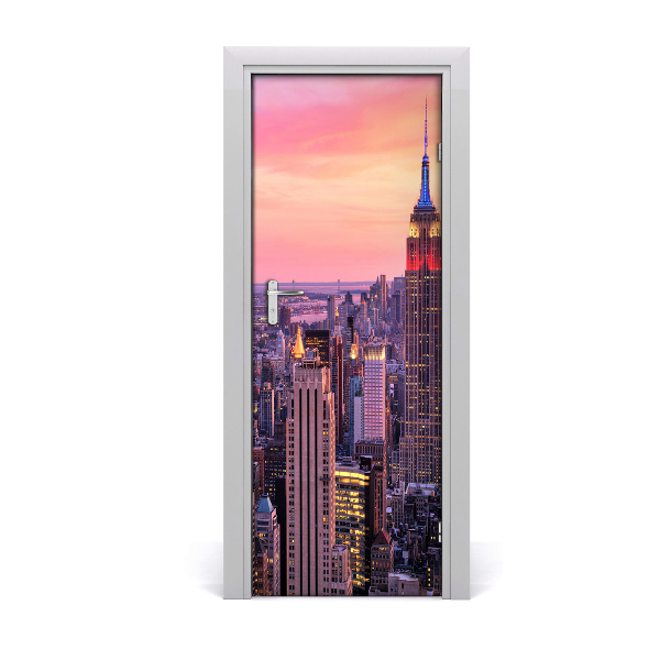 Selbstklebendes wandbild an der wand New york west