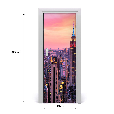 Selbstklebendes wandbild an der wand New york west