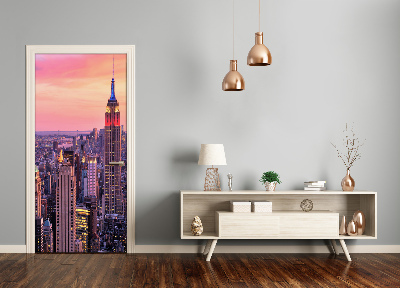 Selbstklebendes wandbild an der wand New york west