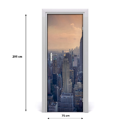 Selbstklebendes wandbild an der wand Manhattan new york city