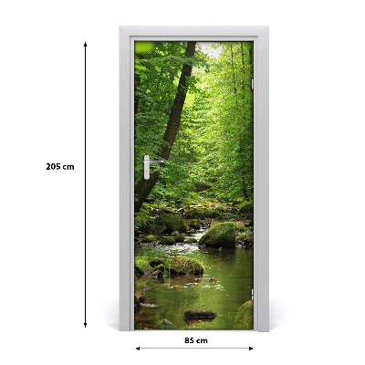 Selbstklebendes wandbild an der wand Fluss in den wald