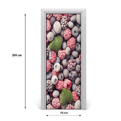 Selbstklebender aufkleber an der tür Gefrorene früchte