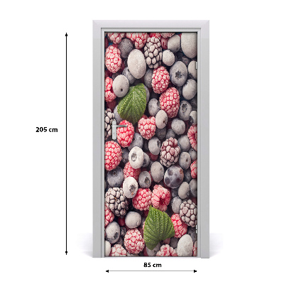 Selbstklebender aufkleber an der tür Gefrorene früchte