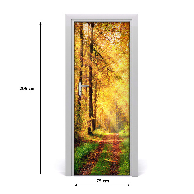 Selbstklebendes wandbild an der wand Wald im herbst