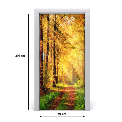 Selbstklebendes wandbild an der wand Wald im herbst