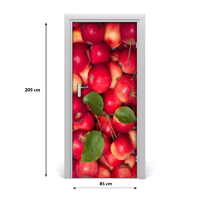Selbstklebender aufkleber an der tür Rote äpfel