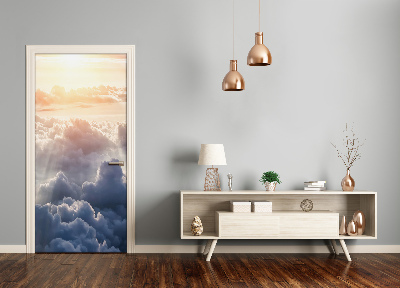 Selbstklebendes wandbild an der wand Flug über den wolken