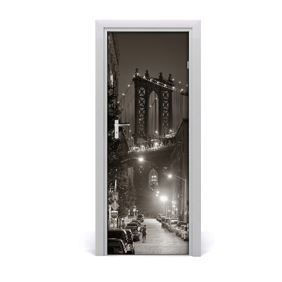 Selbstklebendes wandbild an der wand Manhattan new york city