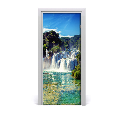 Selbstklebendes wandbild an der wand Wasserfall krka