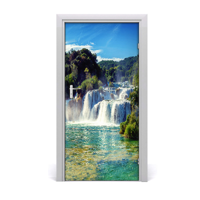 Selbstklebendes wandbild an der wand Wasserfall krka