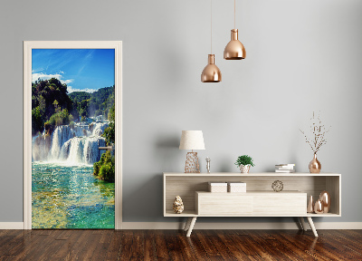 Selbstklebendes wandbild an der wand Wasserfall krka