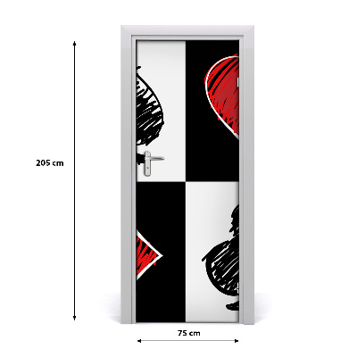 Selbstklebender aufkleber an der tür Kartenfarben
