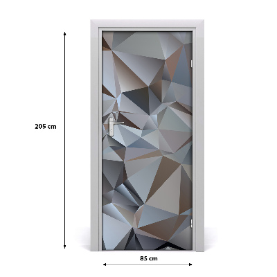 Selbstklebender aufkleber an der tür Abstraction dreiecke