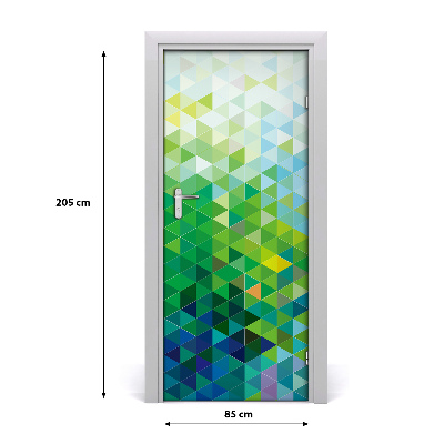 Selbstklebender aufkleber an der tür Abstraction dreiecke