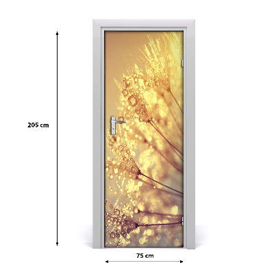 Selbstklebender aufkleber an der tür Löwenzahn samen
