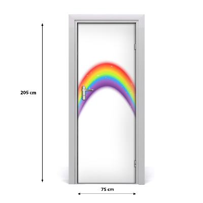 Selbstklebender aufkleber an der tür Regenbogen