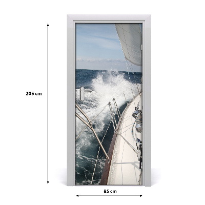 Selbstklebendes wandbild an der wand Yacht auf dem meer