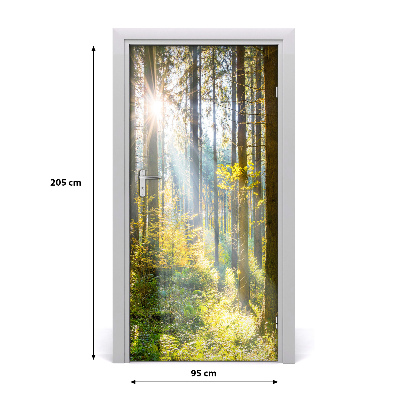 Selbstklebendes wandbild an der wand Sun im wald