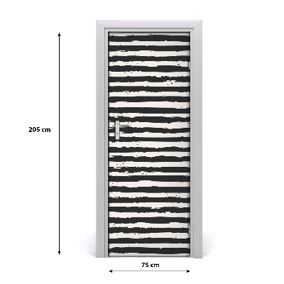 Selbstklebendes wandbild an der wand Schwarzweiss-streifen