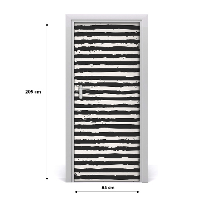 Selbstklebendes wandbild an der wand Schwarzweiss-streifen