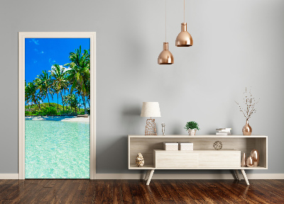 Selbstklebendes wandbild an der wand Tropischer strand