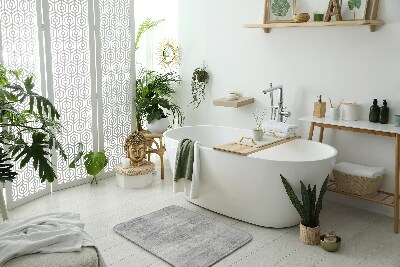 Badezimmer teppich Graue Wand