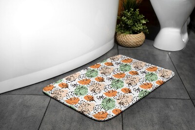 Badezimmer matte Farbenfrohe Blätter