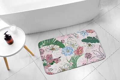Badezimmer teppich Farbenfrohe Blumen