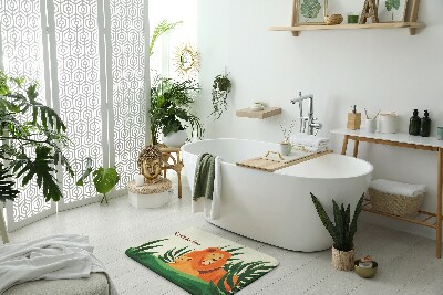 Teppich badezimmer Löwen Katzen