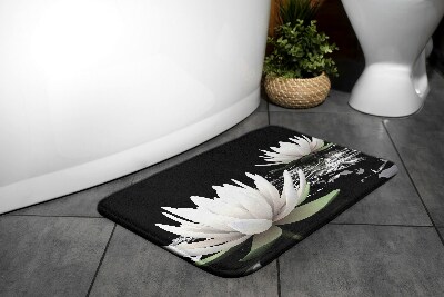 Badezimmer teppich Wasserlilien Blumen