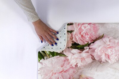Badezimmer teppich Blüten Nelken