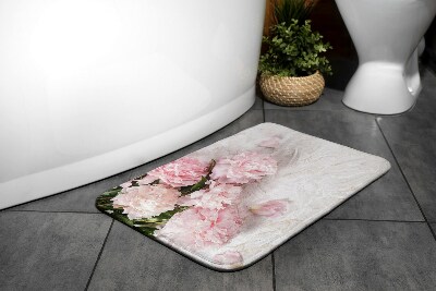 Badezimmer teppich Blüten Nelken