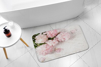Badezimmer teppich Blüten Nelken