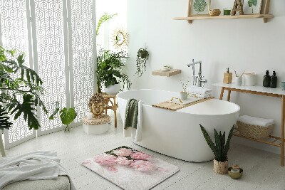 Badezimmer teppich Blüten Nelken