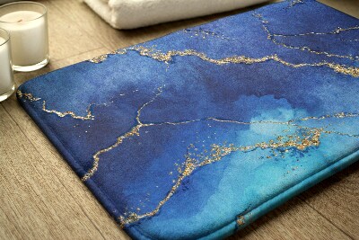 Badezimmer teppich Blauer Marmor