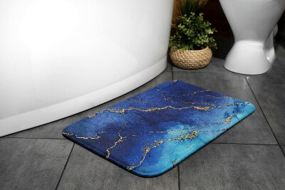 Badezimmer teppich Blauer Marmor