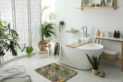 Badezimmer teppich Farbenfrohe geometrische Muster