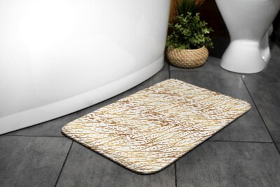 Badezimmer teppich Goldenes Blättermuster